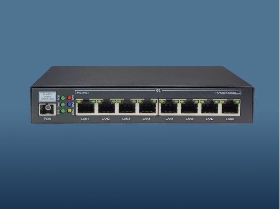GP1800-PoE 8-Ports PoE ONU/MDU EPON 8GE