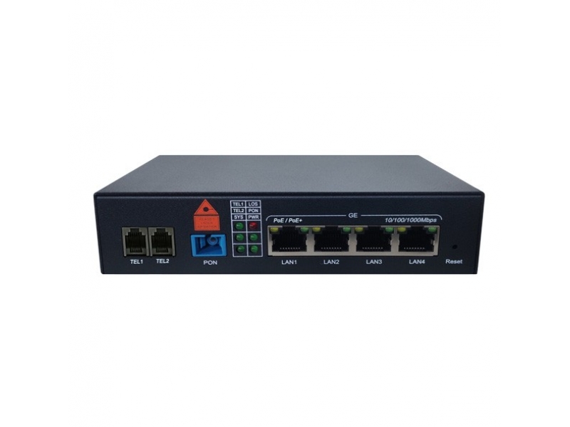 XP2400-POE-2T 双语音XPON四口千兆POE ONU自适应GPON/EPON