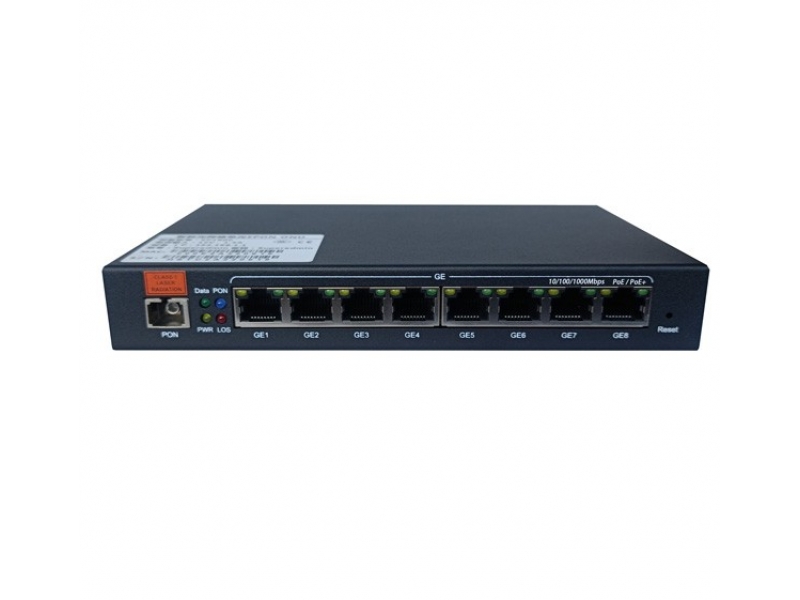 恒申GP1800-PoE工业级ONT 8口千兆GPON POE ONU