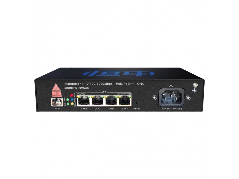 恒申 GPON HS-P2400AC 内置电源POE ONU光网络单元光猫MDU