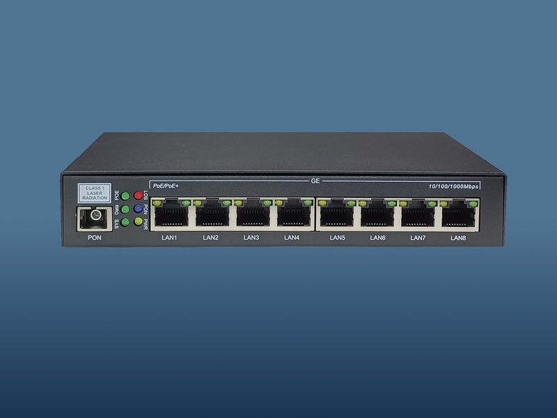 GP1800-PoE 8-Ports PoE ONU/MDU EPON 8GE